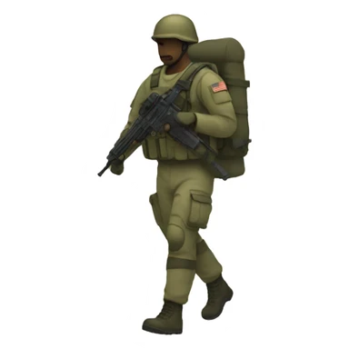 equipment soldier walking  sticker