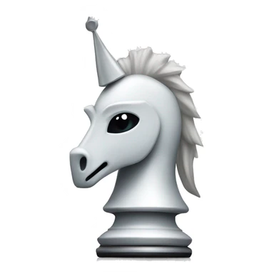 white chess knight sticker