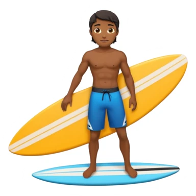 black surfer with surfboard  sticker