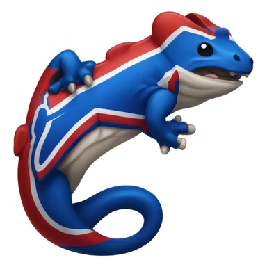 Salamander with buffalo bills jersey sticker