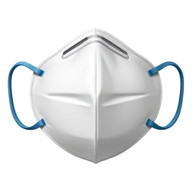 white N95 covid mask sticker