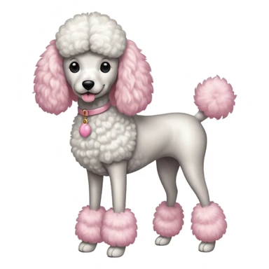 Poodle with very very long legs sticker