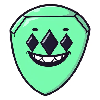 black face smiling with diamond teeth sticker