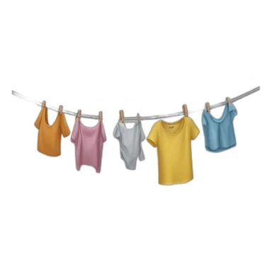 folding clothes line  sticker