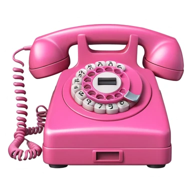 Pink old phone sticker