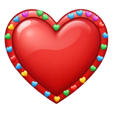 heart with a confetti border sticker