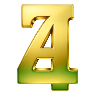 number 4 in golden and green shadows sticker