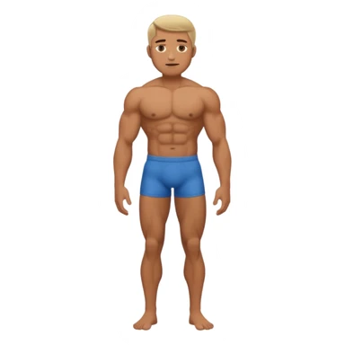 Man with no clothes and no underwear on full body sticker