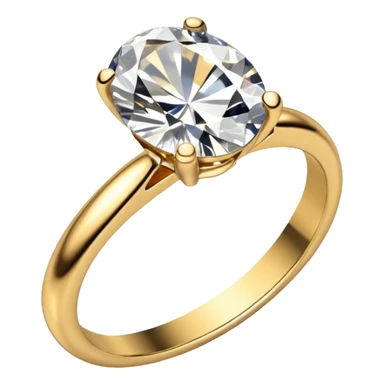 Oval engagement ring sticker