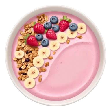 pastel pink and white smoothie bowl sticker