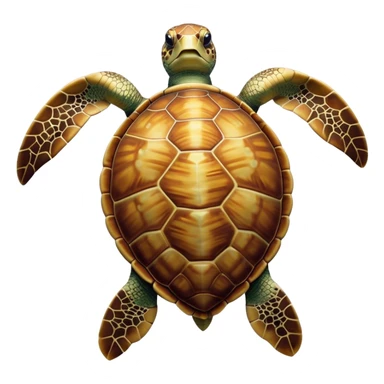 Cinematic Noble Sea Turtle Portrait Emoji, Poised and wise, with a majestic, domed shell adorned with rich, textured patterns and a smooth, ancient body gliding gracefully through the water, deep, reflective eyes exuding calm wisdom, Simplified yet sharp and sophisticated features, highly detailed, glowing with a soft, oceanic glow, high shine, intelligent and graceful, stylized with an air of timeless marine majesty, focused and serene, soft glowing outline, capturing the essence of a watchful and confident sea guardian that appears ready to glide out of the screen with effortless authority! sticker