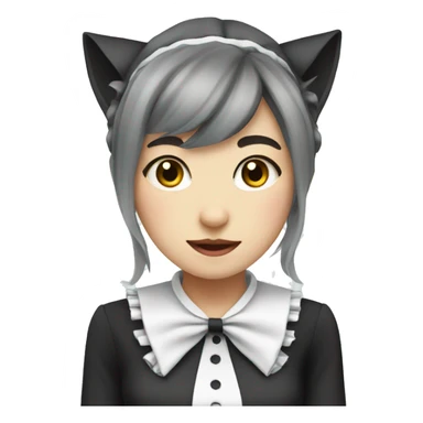 human cat maid  sticker