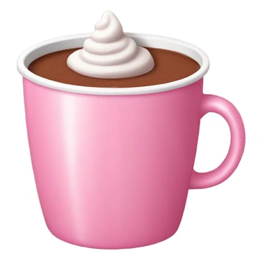 aesthetic Pink cup of cocoa sticker