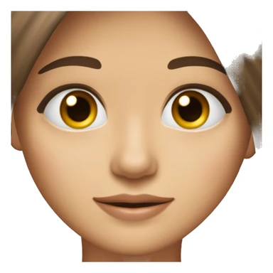 Braune haare, helle Haut, brune Augen, sommersprossen, Wimpern, lachen  sticker