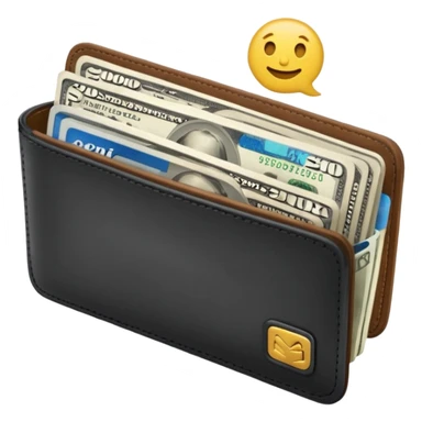 Two wallets side by side, one empty with overdraft fee -$35, one full labeled “$20K savings”, icons of banks and bills around, emoji-style realism sticker