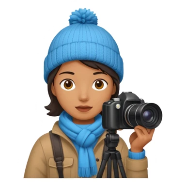 fotographer with winter clothes sticker