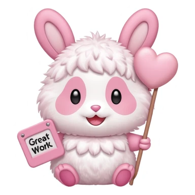 cute mymelody with sign that says great work sticker