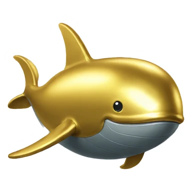 gold space whale sticker