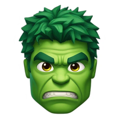 SUPERHERO Hulk face  sticker