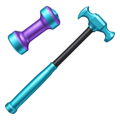 glitter purple and cian hammer ban sticker