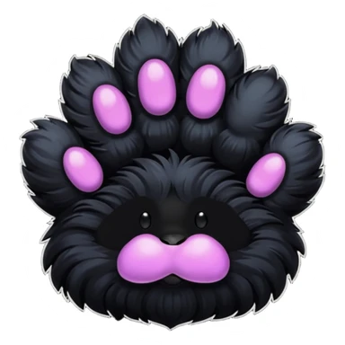 black cat's paw sticker