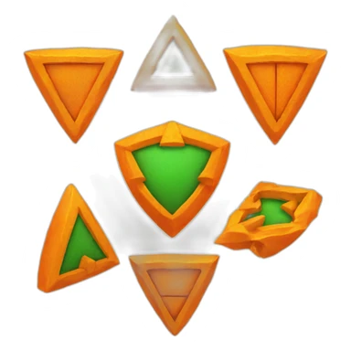 tri force legend of zelda orange theme sticker