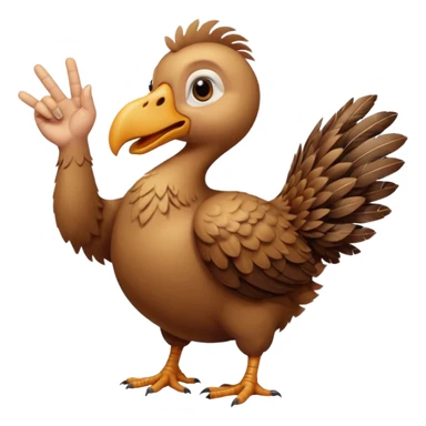 dodo crossing fingers sticker