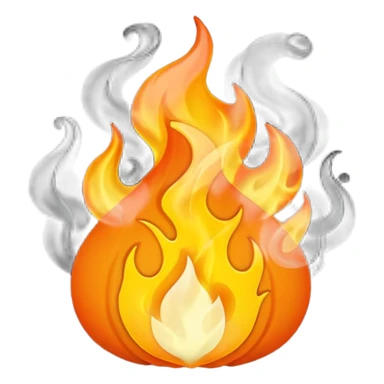 des flammes sans visage sticker