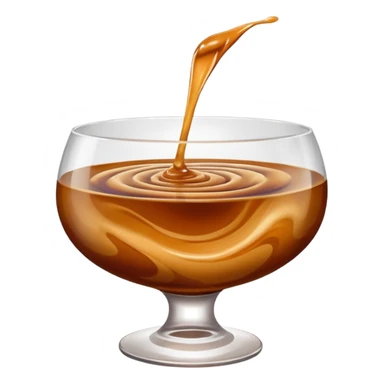 brown liquid in bowl sticker