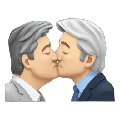 jean luc mélanchon kiss marine le pen sticker