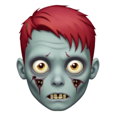 Zombie boy red hair two nose piercing sticker