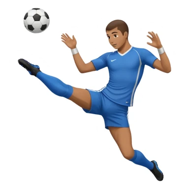 a man kicking a soccer ball, over-head scissors kick sticker