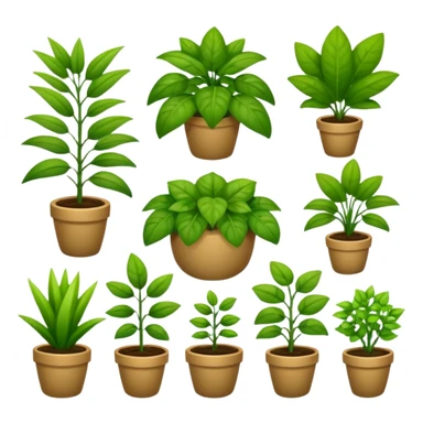 plants culture. Transparent background sticker