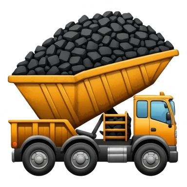 truck with coal ore sticker