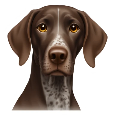 German Shorthaired Pointer with all brown head  sticker