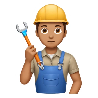 Person holding wrench  sticker