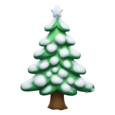 christmas tree with snow sticker