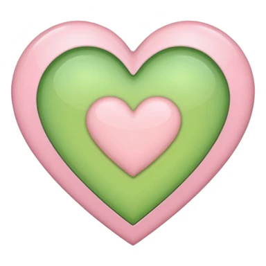 A half light green half light pink heart sticker