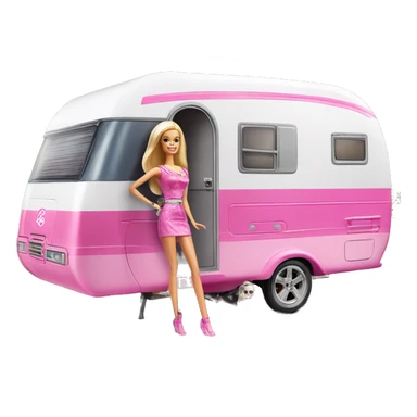 Barbie dream house Caravan-motorbike  sticker