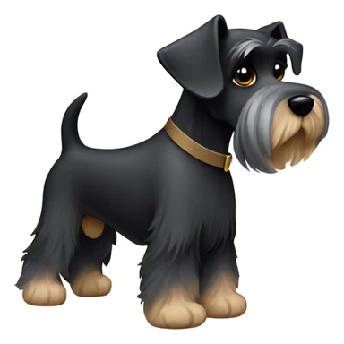 Black mini schnauzer and tan mini schnauzer  sticker