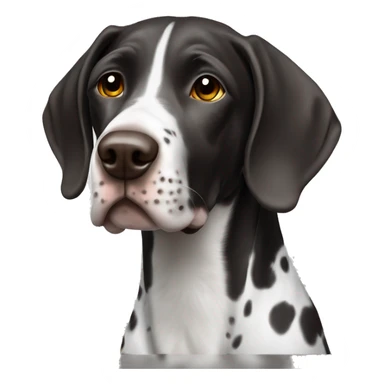 Black and white German shorthair pointer sticker