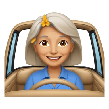 Stikers of mom which is a bit old and is relax and I will put her in a car sticker