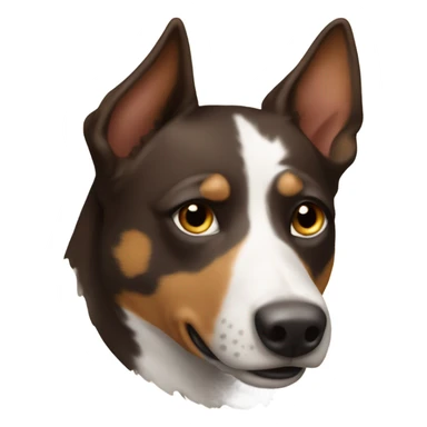 Brown and white kelpie cattle dog sticker
