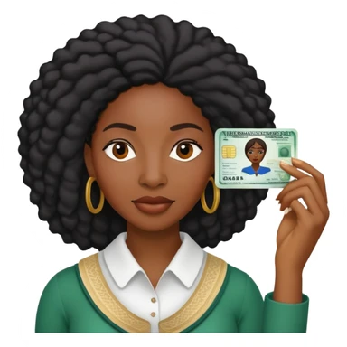 Nigeria, travel visa, black woman photo sticker