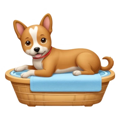 Dog getting massages  sticker