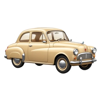 Beige retro car sticker