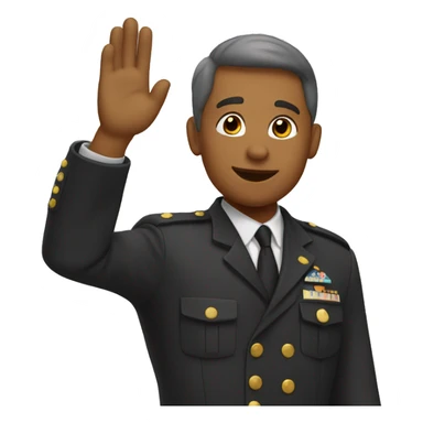 Person saluting saying yes  sticker