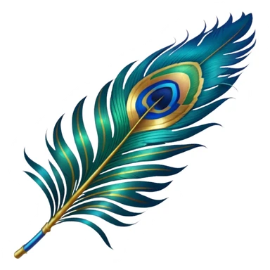 Make an peacock feather emoji. Like the reference image there is an peacock feather  sticker