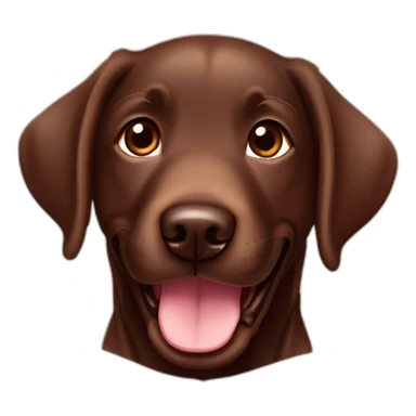Happy sweet chocolate brown Labrador puppy sticker