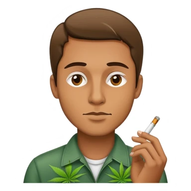 Guy smoking weed sticker